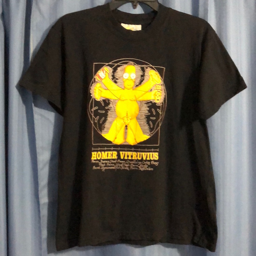 Homer Simpson Vitruvius Duff Beer T-shirt Men’s Small